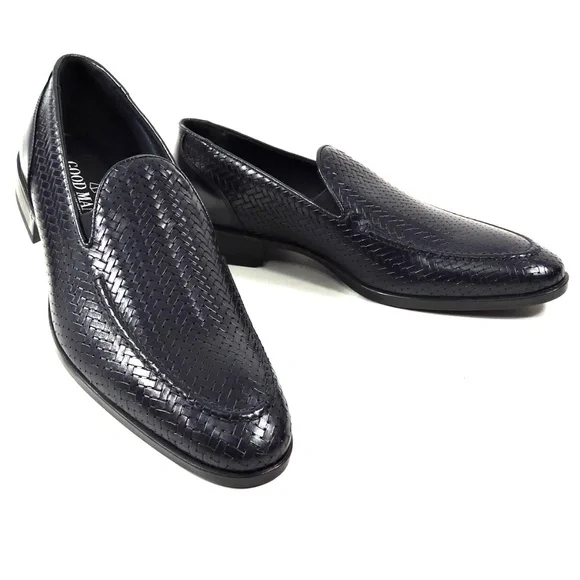 GOODMAN ?? MEN\'S NAVY BLUE SOFT LEATHER COMFORT LOAFERS ?? GoodMan men main image 3